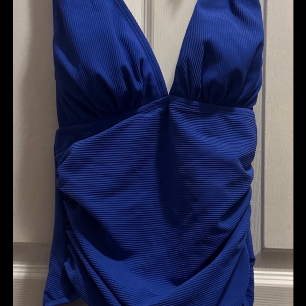 Blue small AI'MAGE Women's Halter One Piece Swimsuit, size S